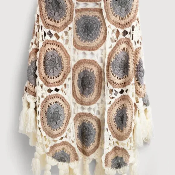 🌞 Sunshine Shawl by Saachi Hand Crocheted Elegance from India - Picture 14 of 14